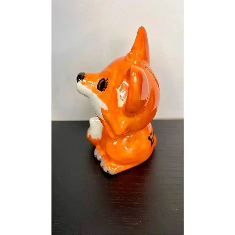 Emma‎ Ceramic Fox Coin Bank Orange